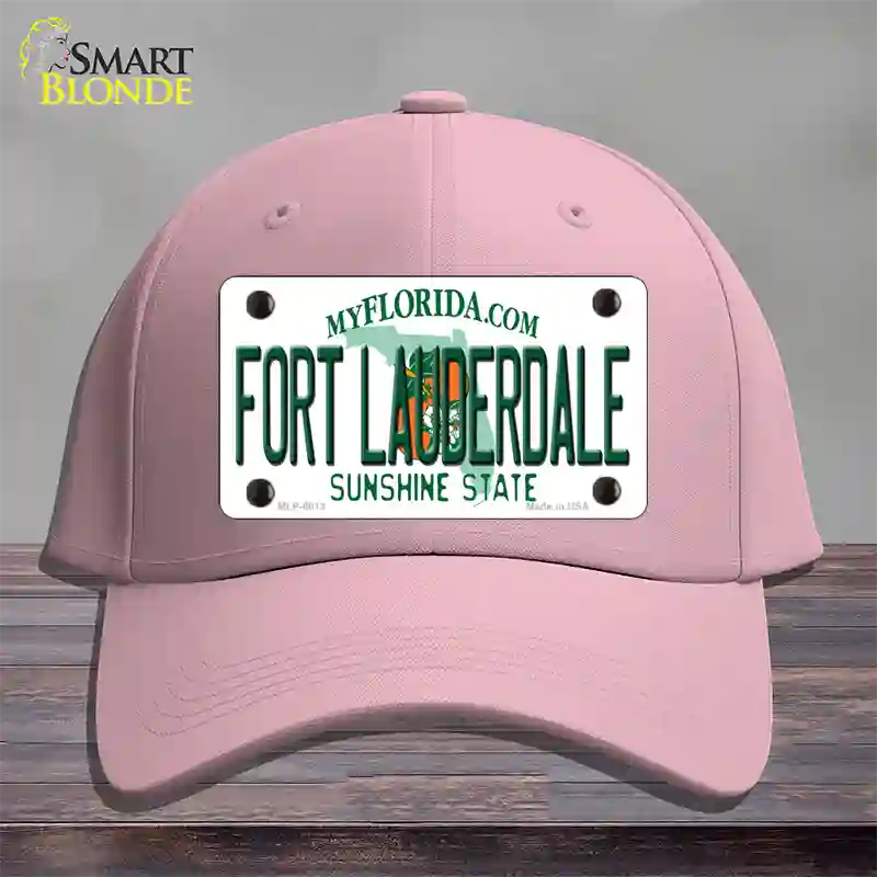 Fort Lauderdale Florida Novelty License Plate Hat Cotton / Pink