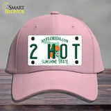 2 Hot Florida Novelty License Plate Hat Cotton / Pink