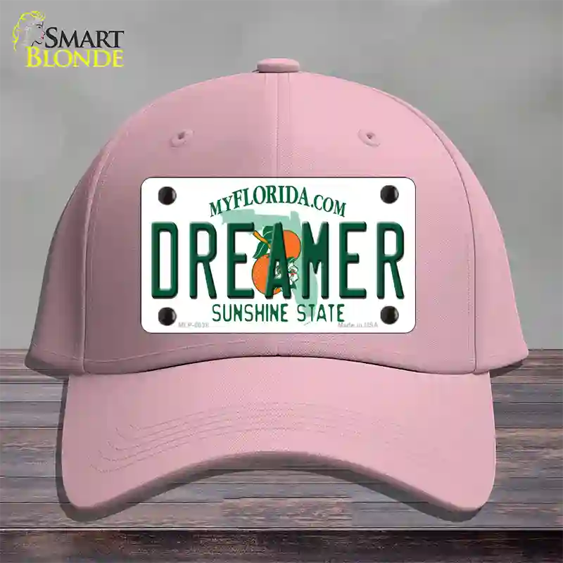 Dreamer Florida Novelty License Plate Hat Cotton / Pink