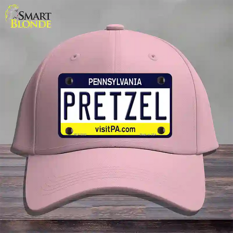 Pretzel Pennsylvania State Novelty License Plate Hat Cotton / Pink