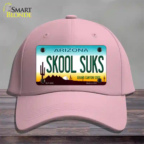 Arizona Skool Suks Novelty License Plate Hat Cotton / Pink