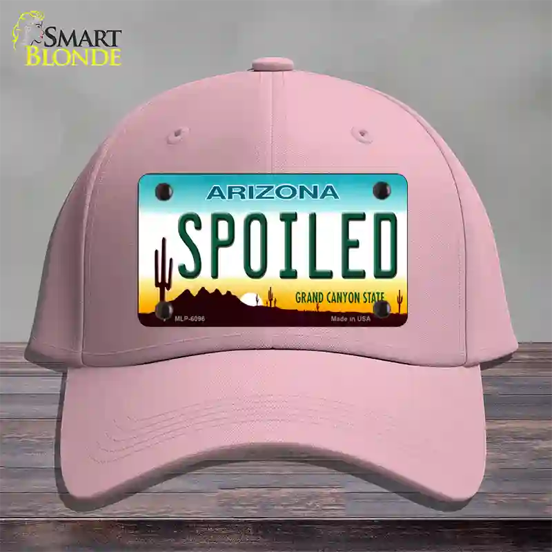Arizona Spoiled Novelty License Plate Hat Cotton / Pink