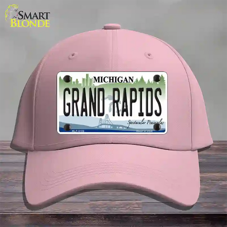 Grand Rapids Michigan Novelty License Plate Hat Cotton / Pink