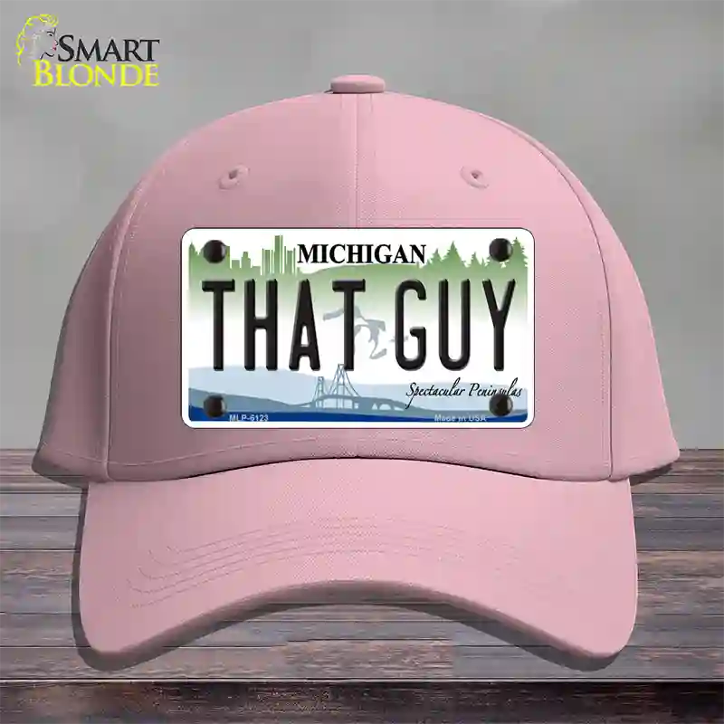 That Guy Michigan Novelty License Plate Hat Cotton / Pink