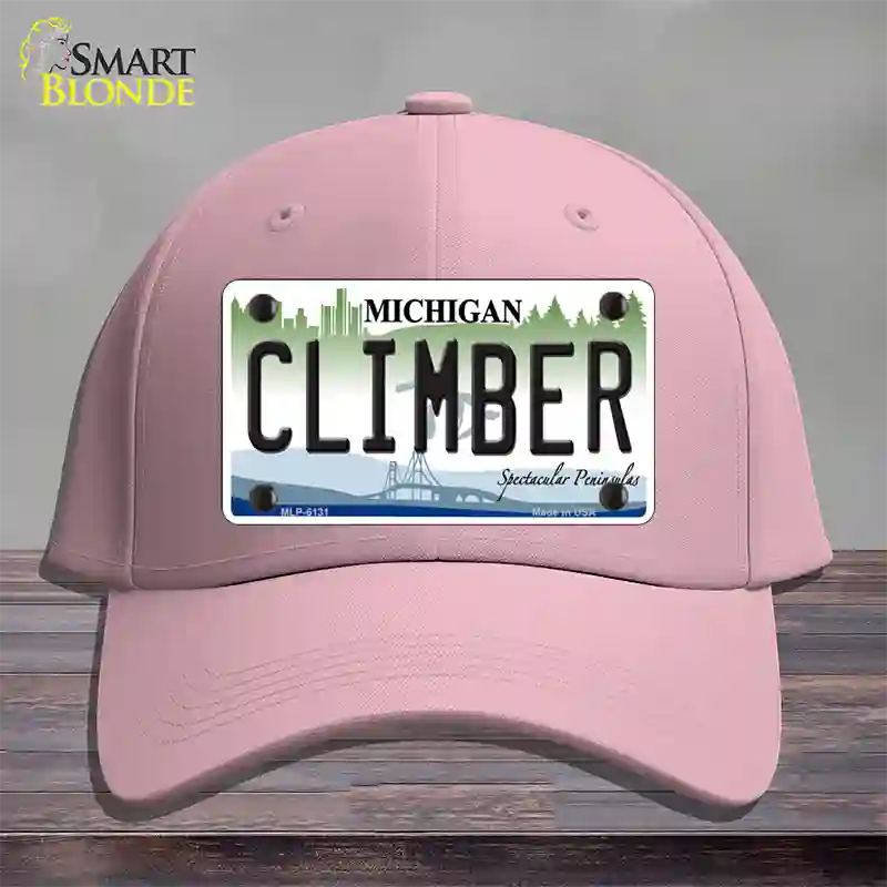 Climber Michigan Novelty License Plate Hat Cotton / Pink