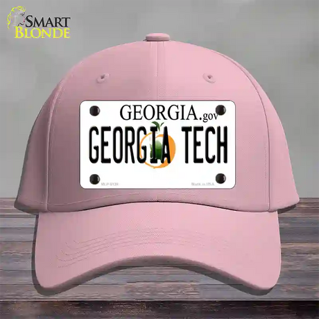 Georgia Tech Novelty License Plate Hat Cotton / Pink