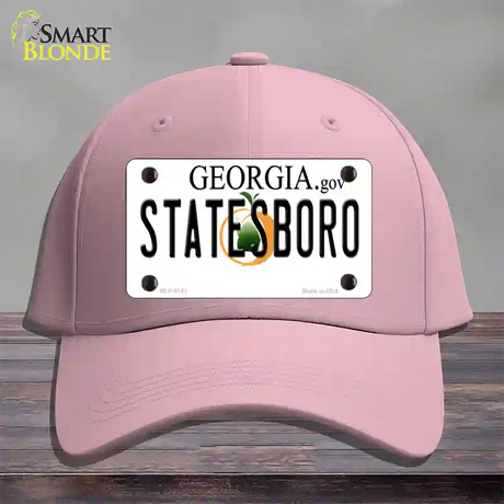 Statesboro Georgia Novelty License Plate Hat Cotton / Pink