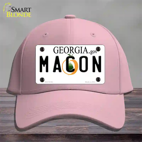 Macon Georgia Novelty License Plate Hat Cotton / Pink