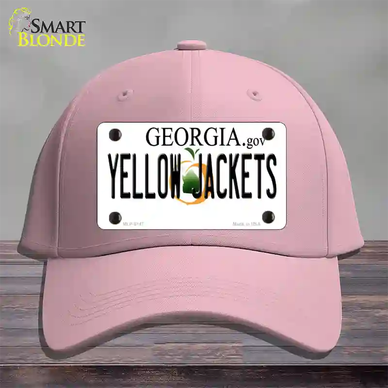 Yellow Jackets Georgia Novelty License Plate Hat Cotton / Pink