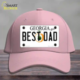 Best Dad Georgia Novelty License Plate Hat Cotton / Pink