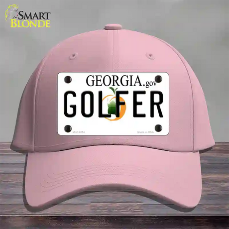 Golfer Georgia Novelty License Plate Hat Cotton / Pink