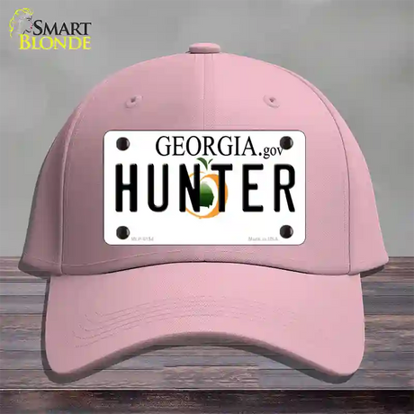 Hunter Georgia Novelty License Plate Hat Cotton / Pink