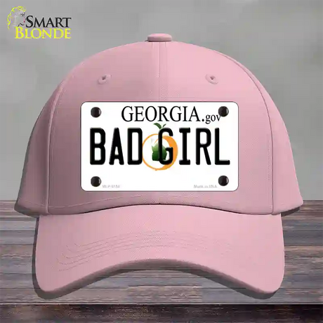 Bad Girl Georgia Novelty License Plate Hat Cotton / Pink