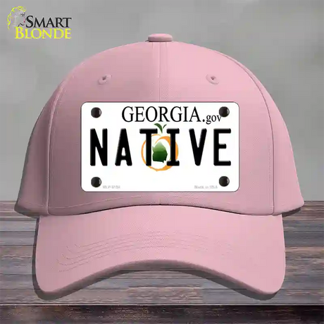 Native Georgia Novelty License Plate Hat Cotton / Pink