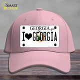 I Love Georgia Novelty License Plate Hat Cotton / Pink