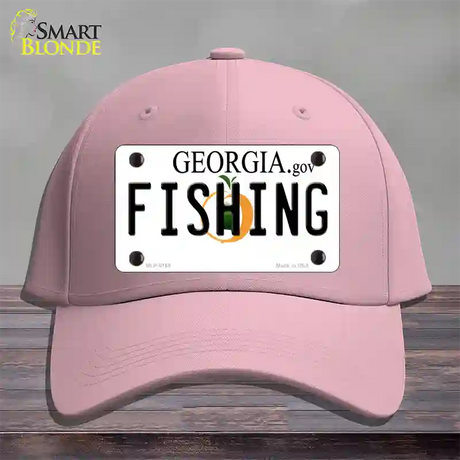 Fishing Georgia Novelty License Plate Hat Cotton / Pink