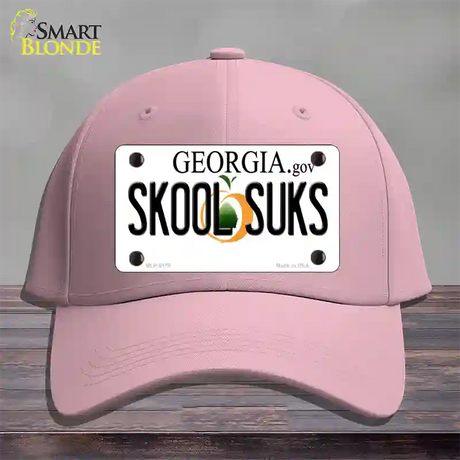 Skool Suks Georgia Novelty License Plate Hat Cotton / Pink