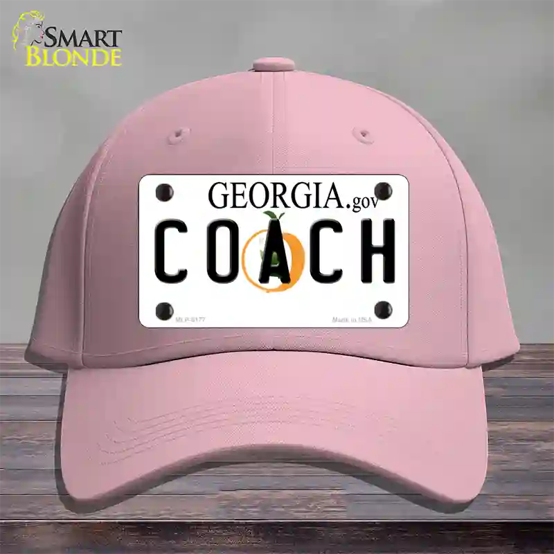 Coach Georgia Novelty License Plate Hat Cotton / Pink