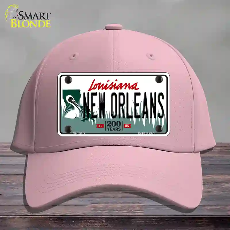 New Orleans Louisiana Novelty License Plate Hat Cotton / Pink