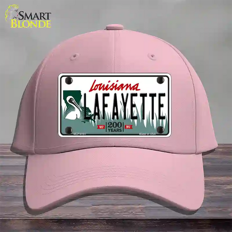 Lafayette Louisiana Novelty License Plate Hat Cotton / Pink