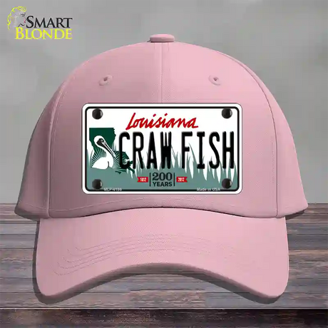 Craw Fish Louisiana Novelty License Plate Hat Cotton / Pink