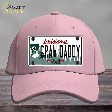 Craw Daddy Louisiana Novelty License Plate Hat Cotton / Pink