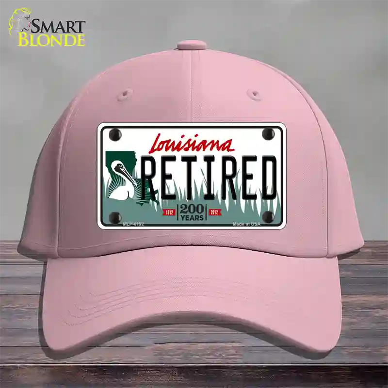 Retired Louisiana Novelty License Plate Hat Cotton / Pink