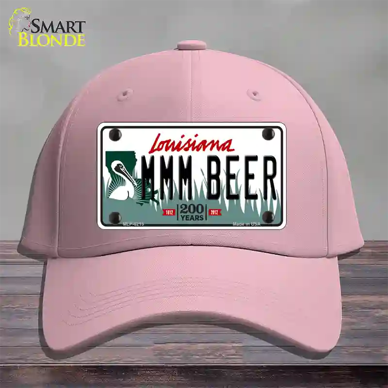 MMM Beer Louisiana Novelty License Plate Hat Cotton / Pink