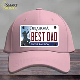 Best Dad Oklahoma Novelty License Plate Hat Cotton / Pink