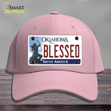 Blessed Oklahoma Novelty License Plate Hat Cotton / Pink