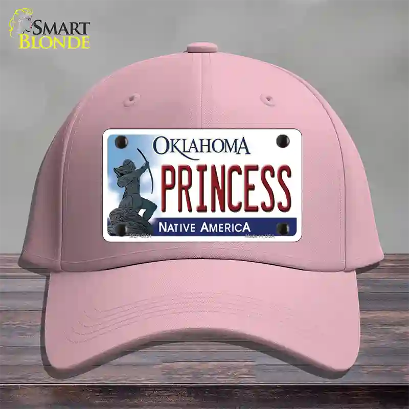 Princess Oklahoma Novelty License Plate Hat Cotton / Pink