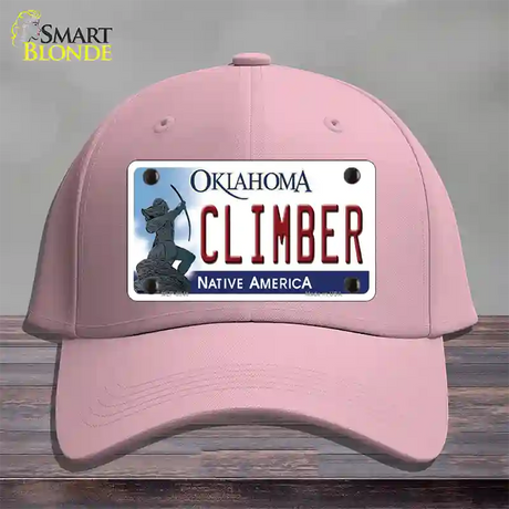 Climber Oklahoma Novelty License Plate Hat Cotton / Pink