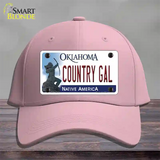 Country Gal Oklahoma Novelty License Plate Hat Cotton / Pink