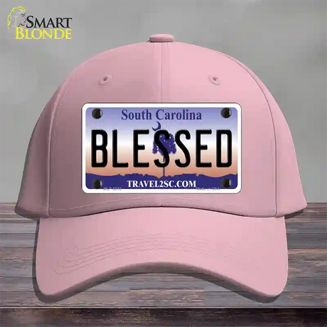 Blessed South Carolina Novelty License Plate Hat Cotton / Pink