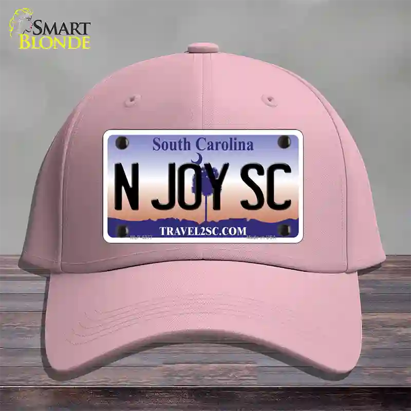 N Joy SC South Carolina Novelty License Plate Hat Cotton / Pink