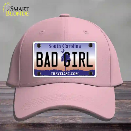 Bad Girl South Carolina Novelty License Plate Hat Cotton / Pink