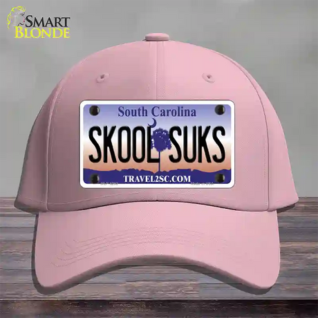 Skool Suks South Carolina Novelty License Plate Hat Cotton / Pink