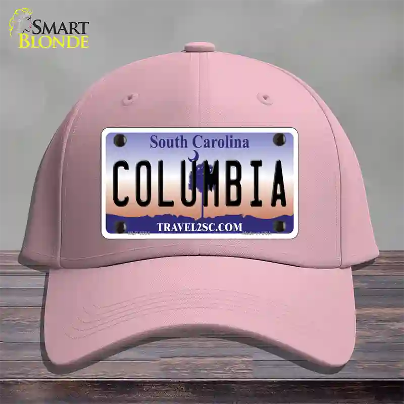 Columbia South Carolina Novelty License Plate Hat Cotton / Pink