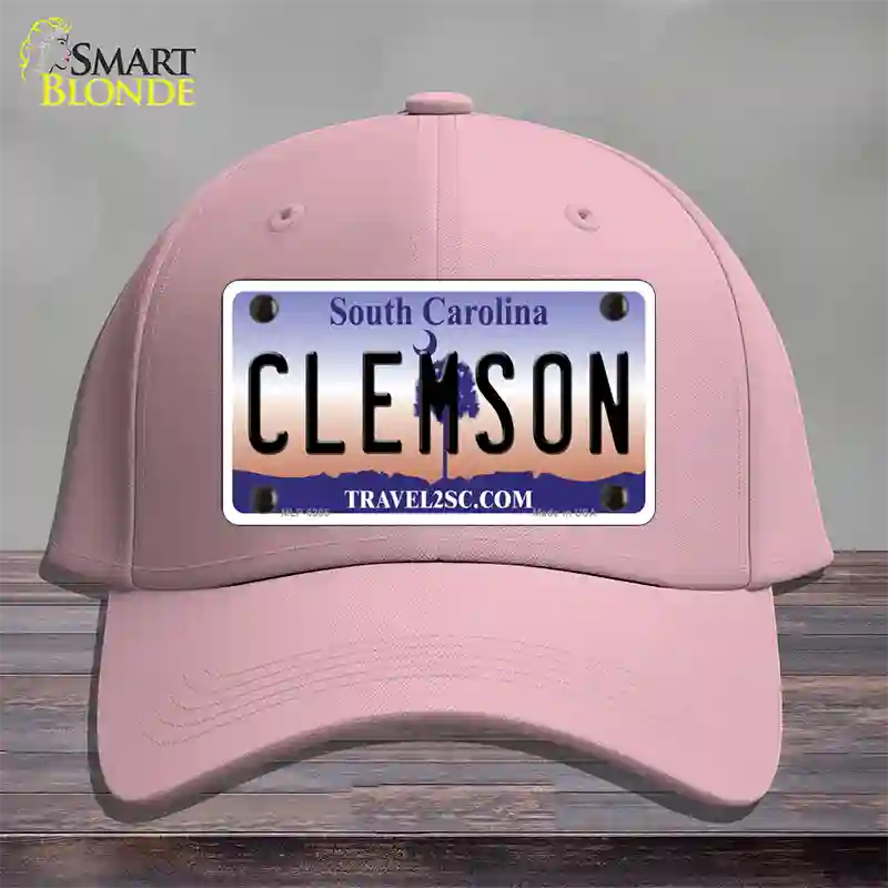 Clemson South Carolina Novelty License Plate Hat Cotton / Pink