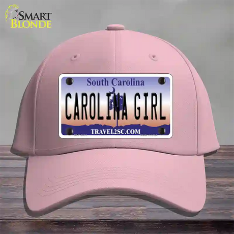 Carolina Girl South Carolina Novelty License Plate Hat Cotton / Pink