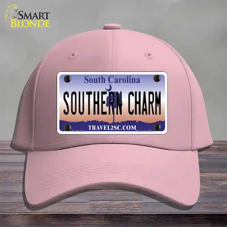 Southern Charm South Carolina Novelty License Plate Hat Cotton / Pink