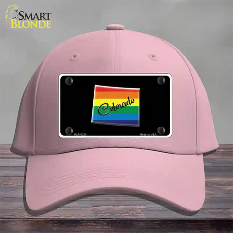 Colorado Rainbow Novelty License Plate Hat Cotton / Pink