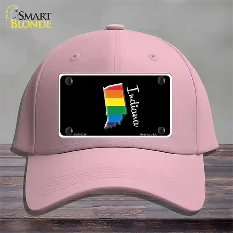 Indiana Rainbow Novelty License Plate Hat Cotton / Pink