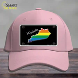 Kentucky Rainbow Novelty License Plate Hat Cotton / Pink