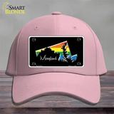 Maryland Rainbow Novelty License Plate Hat Cotton / Pink