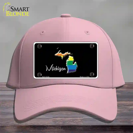 Michigan Rainbow Novelty License Plate Hat Cotton / Pink