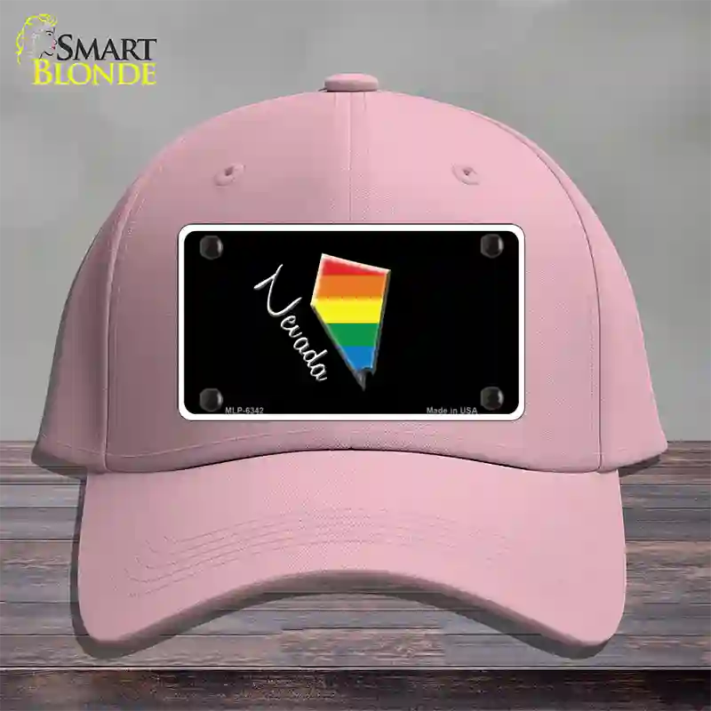 Nevada Rainbow Novelty License Plate Hat Cotton / Pink