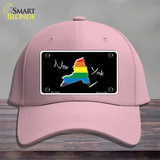 New York Rainbow Novelty License Plate Hat Cotton / Pink