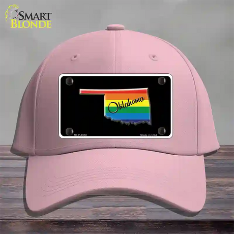 Oklahoma Rainbow Novelty License Plate Hat Cotton / Pink