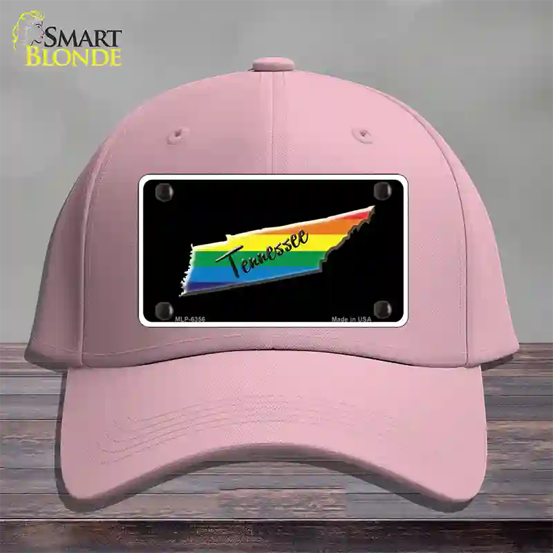 Tennessee Rainbow Novelty License Plate Hat Cotton / Pink